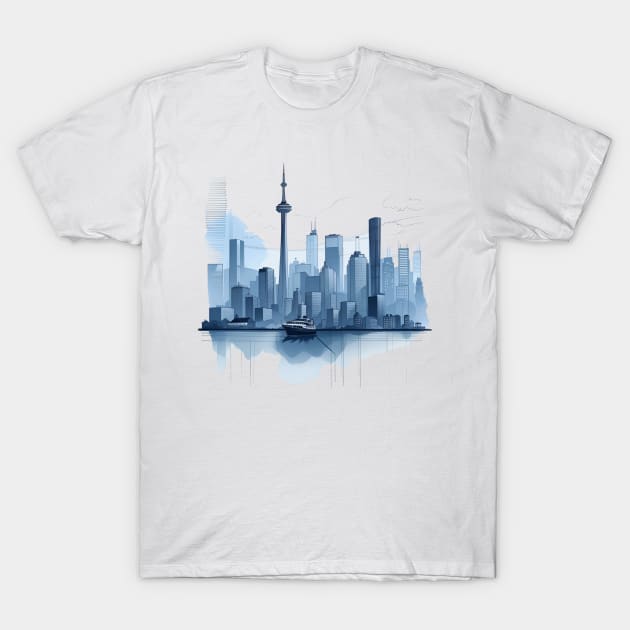 Toronto skyline drawing T-Shirt by 3ric-